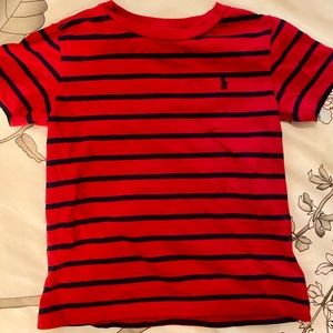 Red and Navy Striped Polo T-Shirt 3T